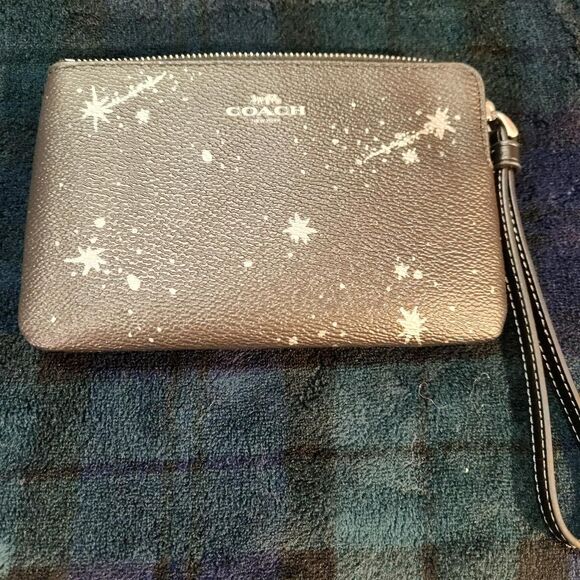 Coach Cosmos Corner-zip Wristlet